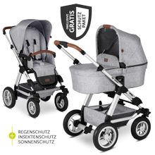 Passeggino Viper 4 Combi con ruote pneumatiche - include navicella, sedile sportivo e pacchetto accessori XXL - Grigio Grafite