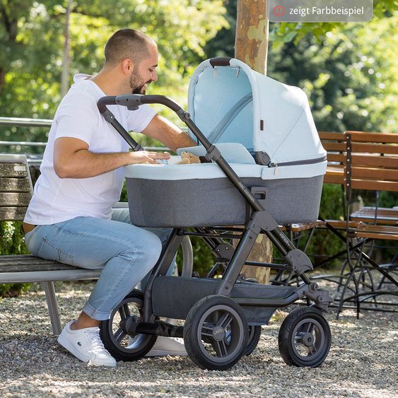 ABC Design Kombi-Kinderwagen Viper 4 mit Lufträdern - inkl. Babywanne, Sportsitz & XXL Zubehörpaket - Graphite Grey