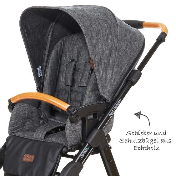 ABC Design Kombi-Kinderwagen Viper 4 - Sonderserie Wood