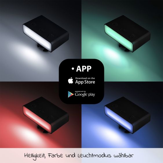 ABC Design LED Kinderwagen Licht / Sicherheits- Beleuchtung inkl. Akku und USB Ladefunktion