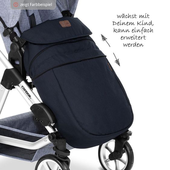 ABC Design Mitwachsende Beindecke für Kinderwagen - Gravel