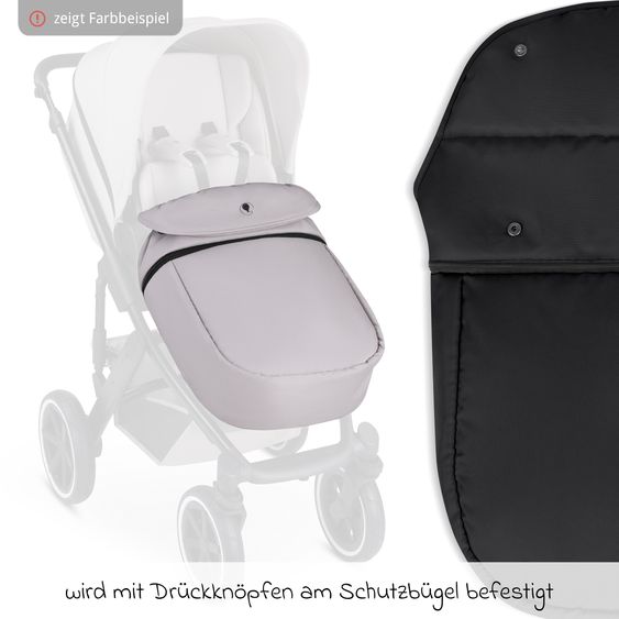 ABC Design Mitwachsende Beindecke für Kinderwagen - Pure - Coal