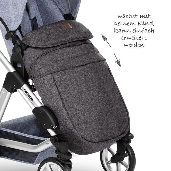ABC Design Mitwachsende Beindecke für Kinderwagen - Street