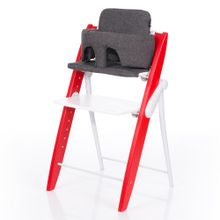 Mitwachsendes Hochstuhl Set Hopper inkl. Schutzbügel und Sitzpolster - Cranberry / Track