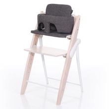 Mitwachsendes Hochstuhl Set Hopper inkl. Schutzbügel und Sitzpolster - Milky / Track