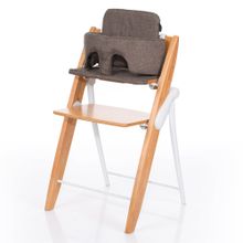 Mitwachsendes Hochstuhl Set Hopper inkl. Schutzbügel und Sitzpolster - Nature / Bean