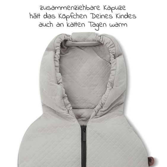 ABC Design Neugeborenen Fußsack für die Babyschale oder Babywanne - Diamond Edition - Powder