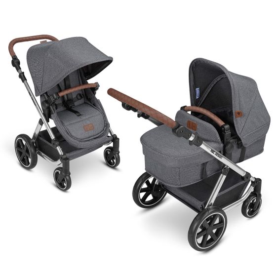 ABC Design Puppenwagen Migno - ab 3 Jahre - Diamond Edition - Asphalt