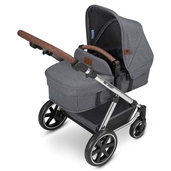 ABC Design Puppenwagen Migno - ab 3 Jahre - Diamond Edition - Asphalt