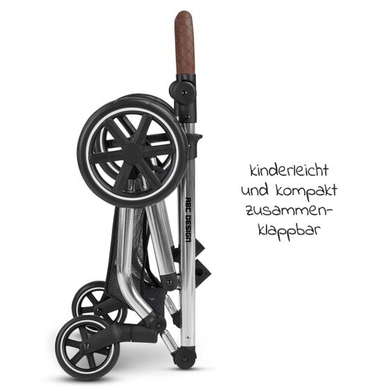 ABC Design Puppenwagen Migno - ab 3 Jahre - Diamond Edition - Asphalt