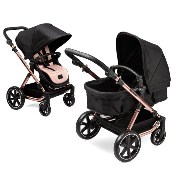 ABC Design Puppenwagen Migno - ab 3 Jahre - Diamond Edition - Rose Gold