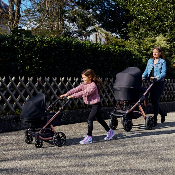 ABC Design Puppenwagen Migno - ab 3 Jahre - Diamond Edition - Rose Gold