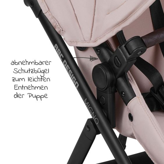 ABC Design Puppenwagen Migno - ab 3 Jahre - Pure Edition - Berry