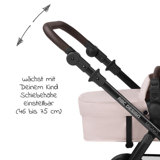 ABC Design Puppenwagen Migno - ab 3 Jahre - Pure Edition - Berry