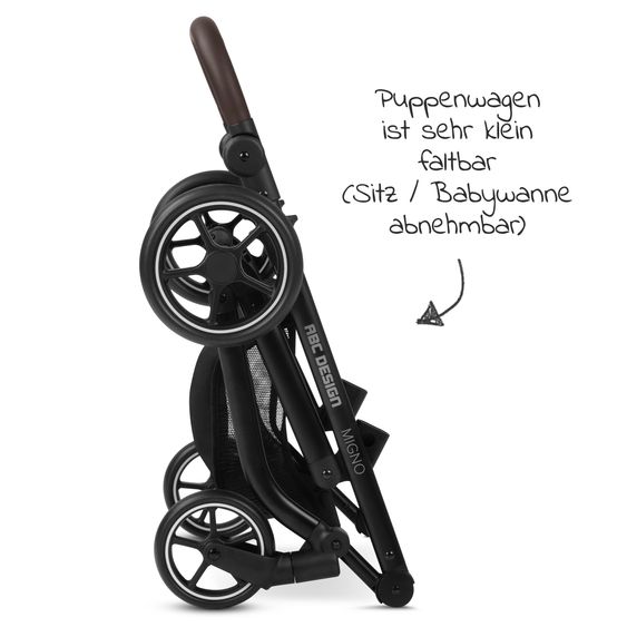 ABC Design Puppenwagen Migno - ab 3 Jahre - Pure Edition - Berry