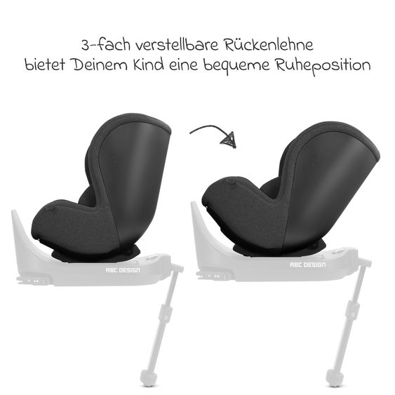 ABC Design Seggiolino Lily i-Size reboarder dalla nascita ai 4 anni (45 cm - 105 cm) con riduttore - Bubble