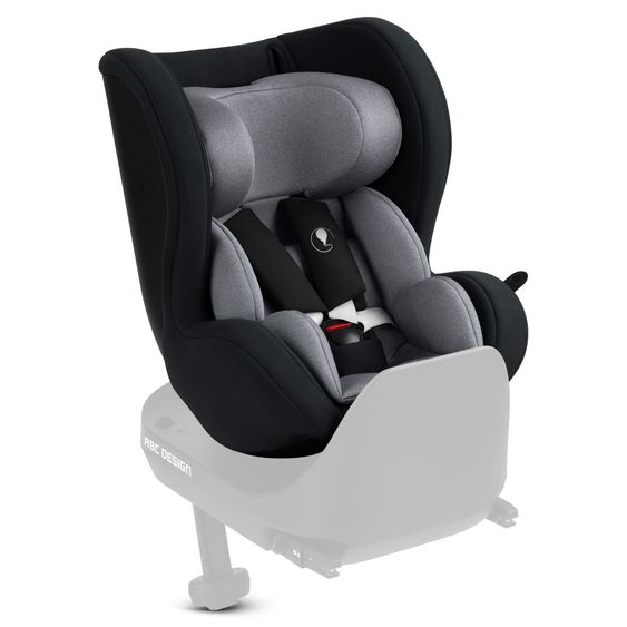 ABC Design Seggiolino Lily i-Size reboarder dalla nascita ai 4 anni (45 cm - 105 cm) con riduttore - Grafite