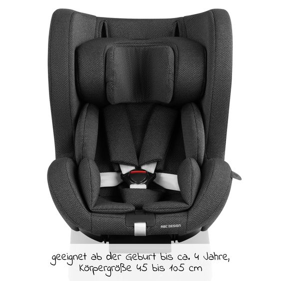 ABC Design Reboarder Lily i-Size Kindersitz (ab Geburt bis ca. 4 Jahre) - Bubble