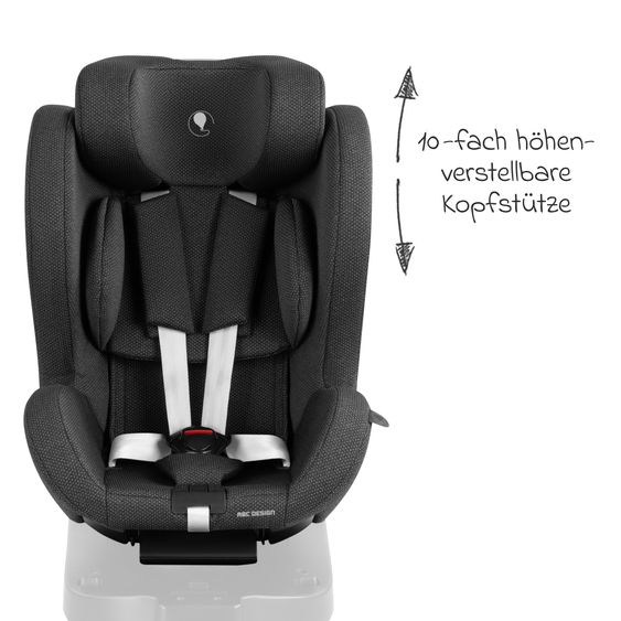 ABC Design Reboarder Lily i-Size Kindersitz (ab Geburt bis ca. 4 Jahre) - Bubble
