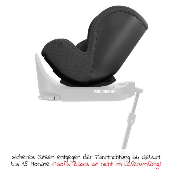 ABC Design Reboarder Lily i-Size Kindersitz (ab Geburt bis ca. 4 Jahre) - Bubble