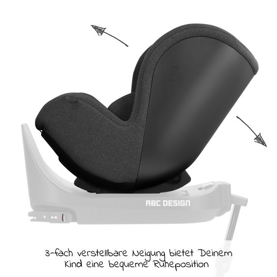 ABC Design Reboarder Lily i-Size Kindersitz (ab Geburt bis ca. 4 Jahre) - Bubble