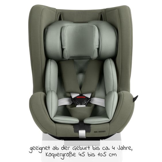 ABC Design Reboarder Lily i-Size Kindersitz (ab Geburt bis ca. 4 Jahre) - Sage