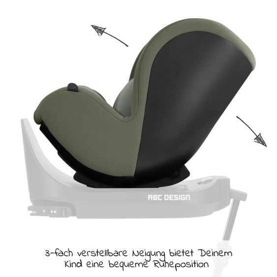 ABC Design Reboarder Lily i-Size Kindersitz (ab Geburt bis ca. 4 Jahre) - Sage
