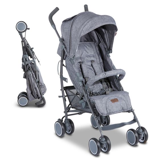 ABC Design Reisebuggy Genua mit Liegefunktion - Woven Anthracite