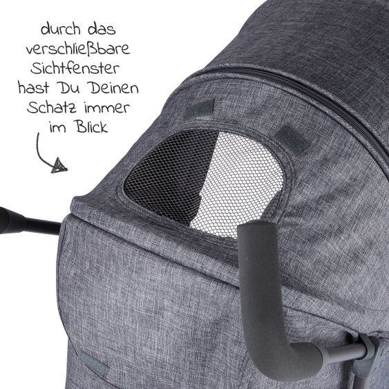 ABC Design Reisebuggy Genua mit Liegefunktion - Woven Anthracite