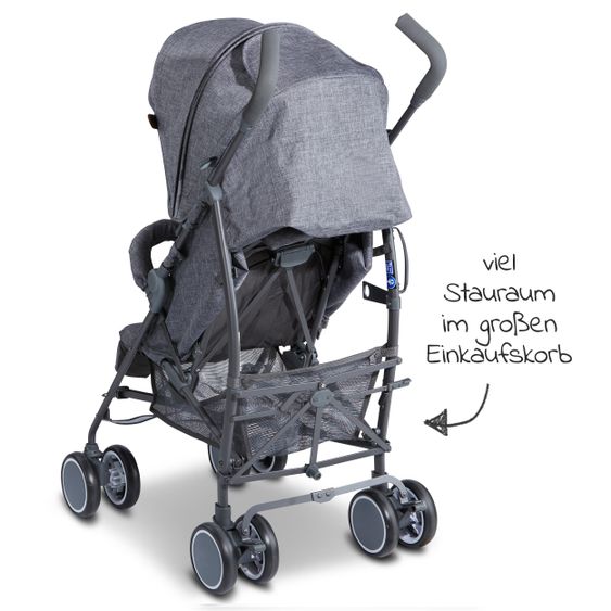 ABC Design Reisebuggy Genua mit Liegefunktion - Woven Anthracite