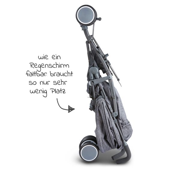 ABC Design Reisebuggy Genua mit Liegefunktion - Woven Anthracite