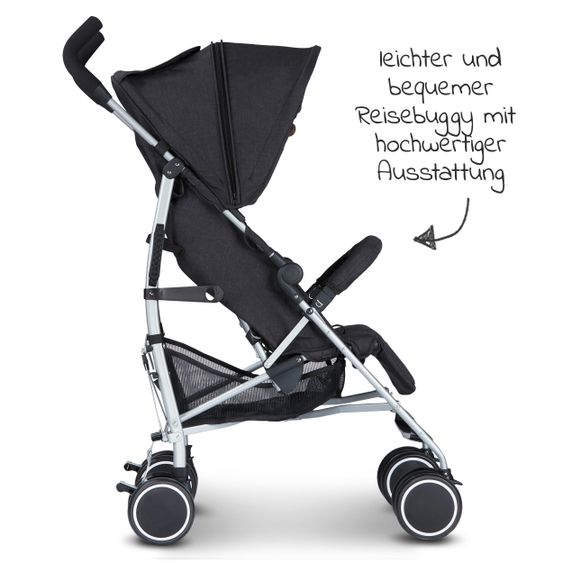 ABC Design Reisebuggy Genua mit Liegefunktion - Woven Black