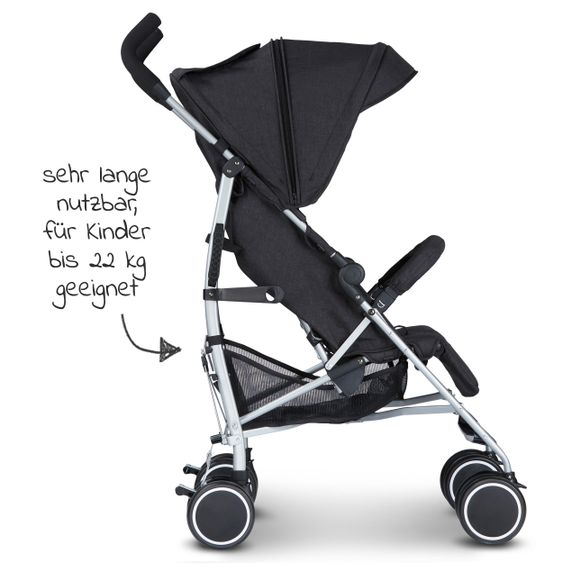 ABC Design Reisebuggy Genua mit Liegefunktion - Woven Black