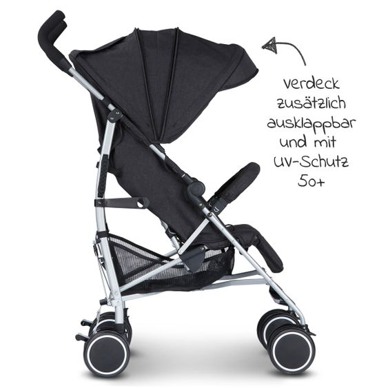 ABC Design Reisebuggy Genua mit Liegefunktion - Woven Black