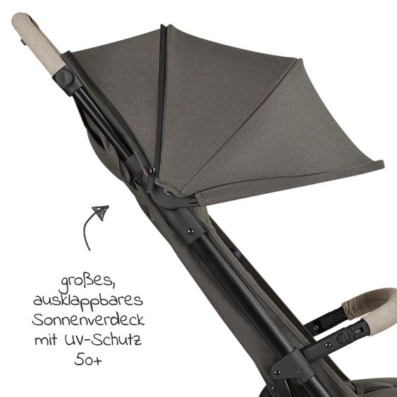 ABC Design Reisebuggy Ping Two mit flacher Liegeposition (bis 22 kg) - Diamond - Herb