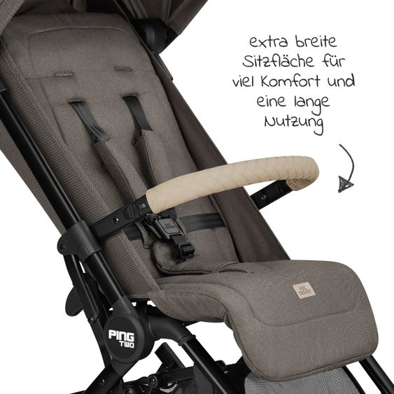 ABC Design Reisebuggy Ping Two mit flacher Liegeposition (bis 22 kg) - Diamond - Herb