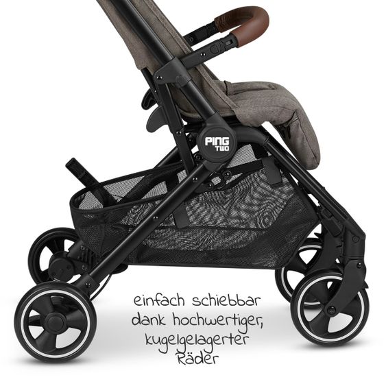 ABC Design Reisebuggy Ping Two mit flacher Liegeposition (bis 22 kg) - Fashion Edition - Nature