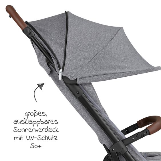 ABC Design Reisebuggy Ping Two mit flacher Liegeposition (bis 22 kg) - Tin
