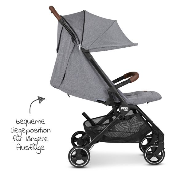 ABC Design Reisebuggy Ping Two mit flacher Liegeposition (bis 22 kg) - Tin