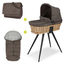 Salsa 4 Air Home Set - Basket Carrycot + Stand, Changing Bag and Footmuff - Fashion Edition - Braid