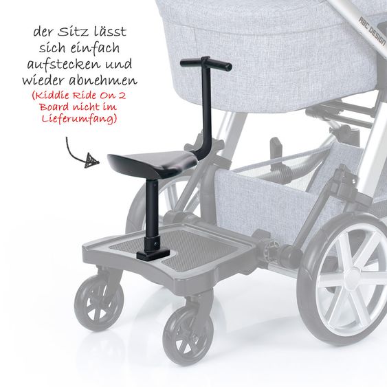 ABC Design Sitz für Trittbrett Kiddie Ride On 2 - Black