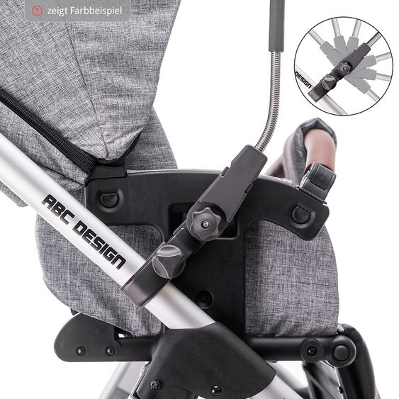 ABC Design Sonnenschirm Sunny für Kinderwagen & Buggy - Diamond Edition - Asphalt