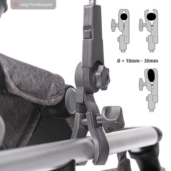 ABC Design Sonnenschirm Sunny für Kinderwagen & Buggy - Diamond Edition - Asphalt