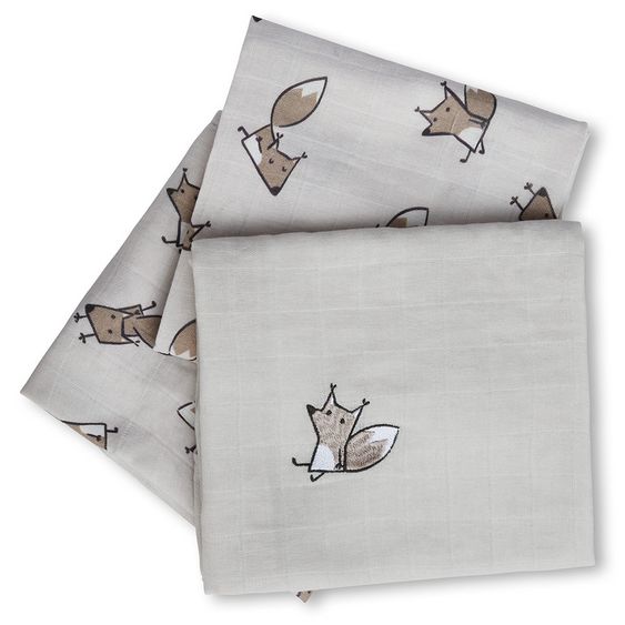ABC Design Spucktücher 3er Pack 80 x 80 cm - Fashion Edition - Fox