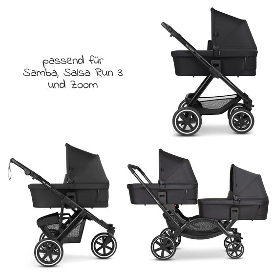 ABC Design Carrycot for newborns - suitable for Zoom, Samba and Salsa 3 Run - Ink