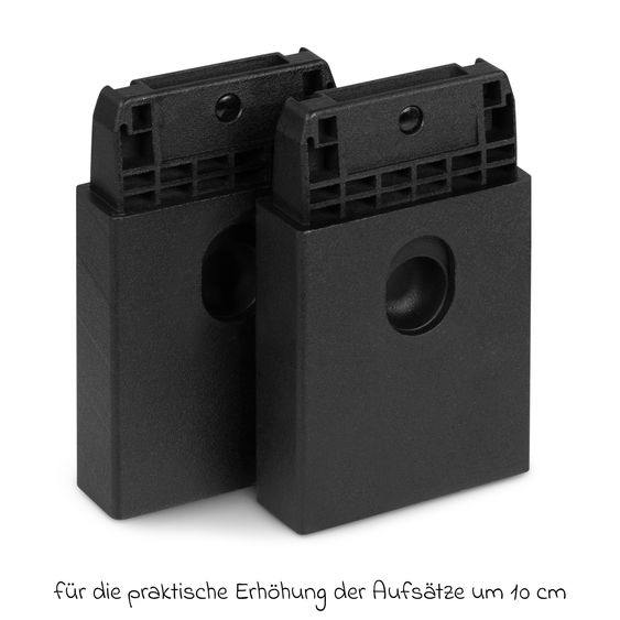 ABC Design Tragewannen-Adapter Move Up für die praktische Erhöung der Aufsätze um 10 cm - Black