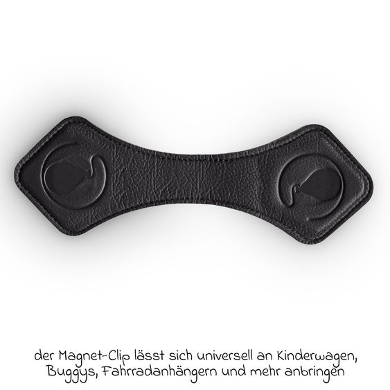 ABC Design Universal Magnet-Clip für Kinderwagen - Set mit 2 Stück - Black