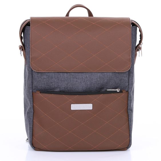 ABC Design Wickel-Rucksack City mit Deckelfach - inkl. Wickelauflage und Zubehör - Diamond Special Edition - Asphalt