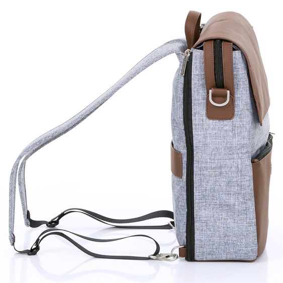 ABC Design Wickel-Rucksack City mit Deckelfach - inkl. Wickelauflage und Zubehör - Graphite Grey