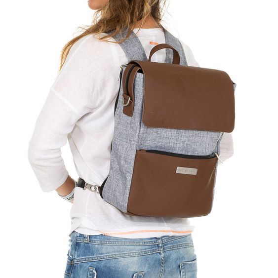 ABC Design Wickel-Rucksack City mit Deckelfach - inkl. Wickelauflage und Zubehör - Graphite Grey